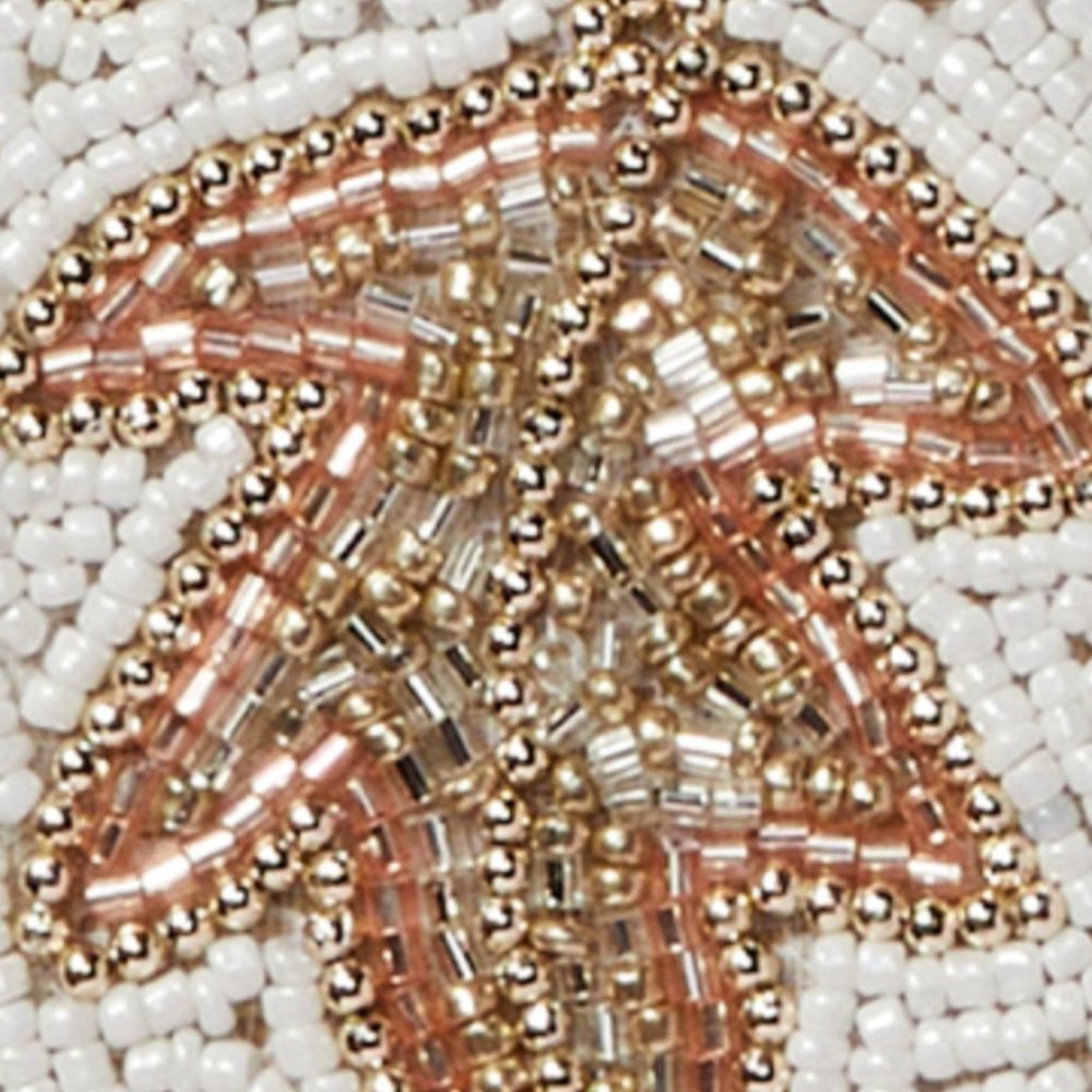 Rachel Zoe Beaded Pumpkin Placemat Centerpiece Leaf Vines Blue Gold Fall Decor - Picture 8 of 12